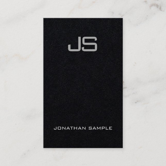 Erstklassiges schwarzes reizend visitenkarte (Vorderseite)