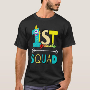 Erstklassiges Team 1. Monster Zurück zur Schule Le T-Shirt