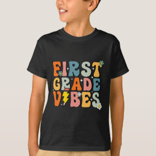 Erstklassiges Vibes-Shirt Zurück zur Schule Groovy T-Shirt