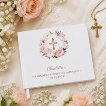 Erstkommunion Blumenkranz rosa Mädchen