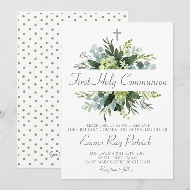 Erstkommunion Einladung (Vorne/Hinten)