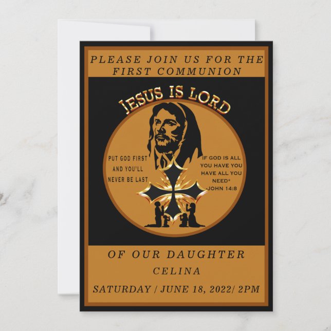 Erstkommunion Einladung (Vorderseite)