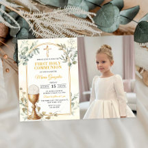 Erstkommunion Goldkreuz Foto-Einladung