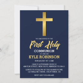 Erstkommunioneinladungen für Blaue Einladung