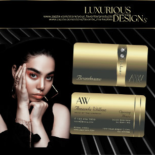 Erstmalige Gold- und Diamanteninitials Visitenkarte