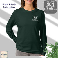 Erstmalige Mutter besticktes Langarm-Shirt