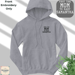Erstmalige Mutter – Individuell bestickter Hoodie