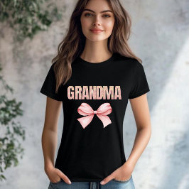 Erstmalige Oma Rosa Schleifen-Band Nana T-Shirt