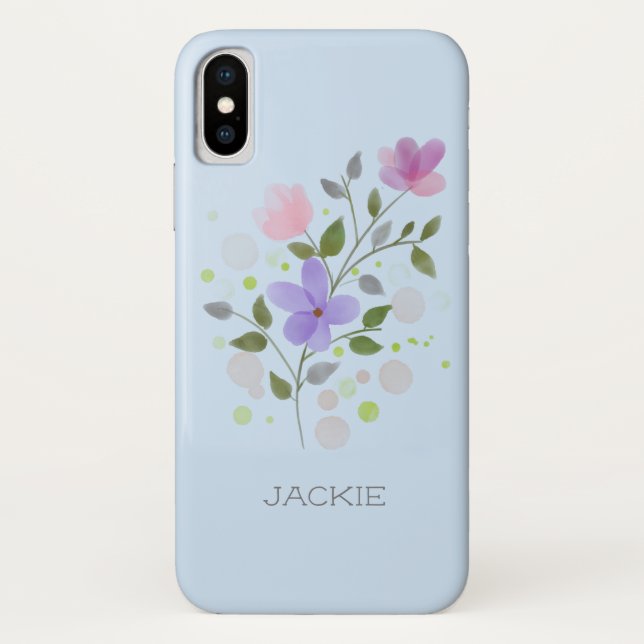 Erstmalige Plus-Bezeichnung Jackie mit Blume Case-Mate iPhone Hülle (Rückseite)