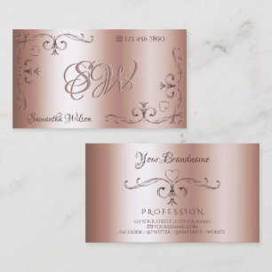 Erstmalige Rose Gold der Luxus-Verziert Corner Bor Visitenkarte