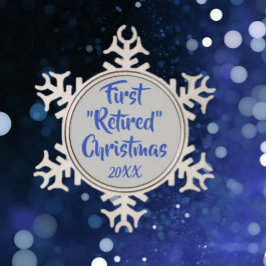 Erstmalige Weihnachtsschmuck Schneeflocken Zinn-Ornament