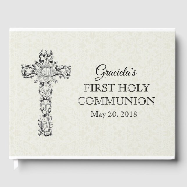Erstmaliger Gastgeber des White Lace Cross Gästebuch (Vorderseite)