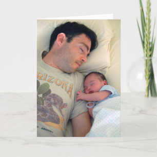 Erstmaliger Vater macht Ihre eigene Fotokarte Karte