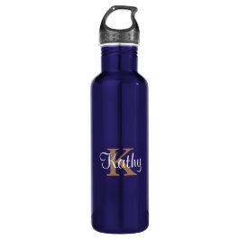 Erstmaliges Blue Gold Monogram Trinkflasche