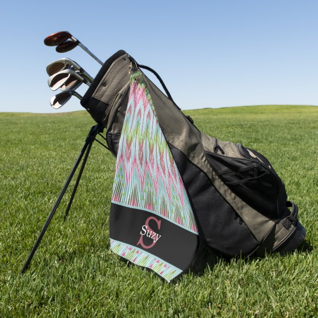 Erstmaliges Boho-Hippie-Muster Golfhandtuch (Gras)