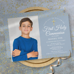 Erstmaliges Dusty Blue Gold Dust Foto Save The Date