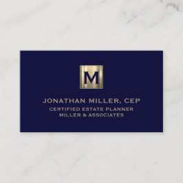 Erstmaliges Logo für Navy Luxury Gold Visitenkarte