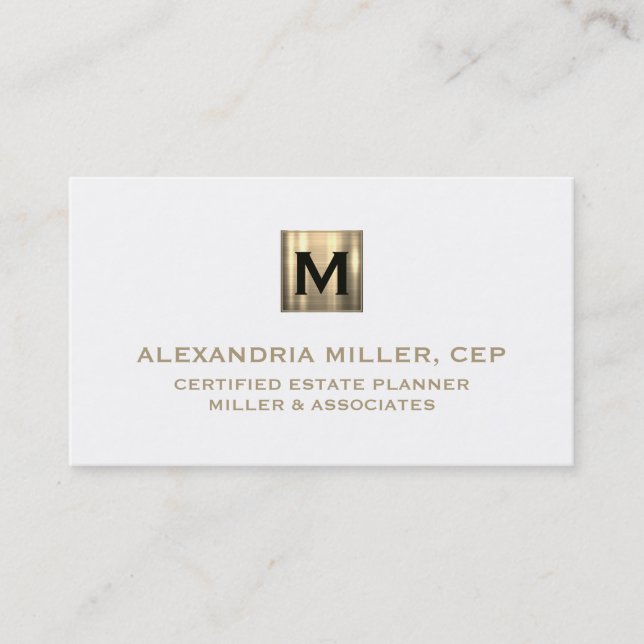 Erstmaliges Logo von Solid White und Gold Visitenkarte (Vorderseite)