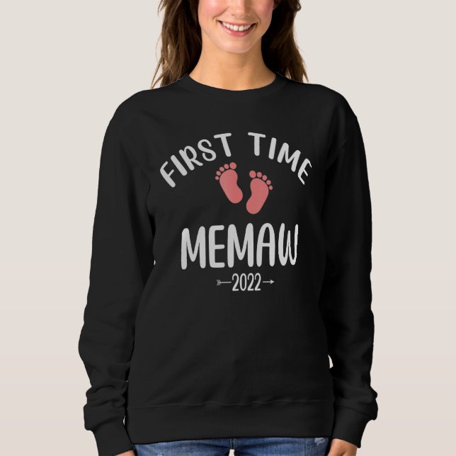 Erstmaliges Memaw 2022 Muttertag Sweatshirt (Vorderseite)