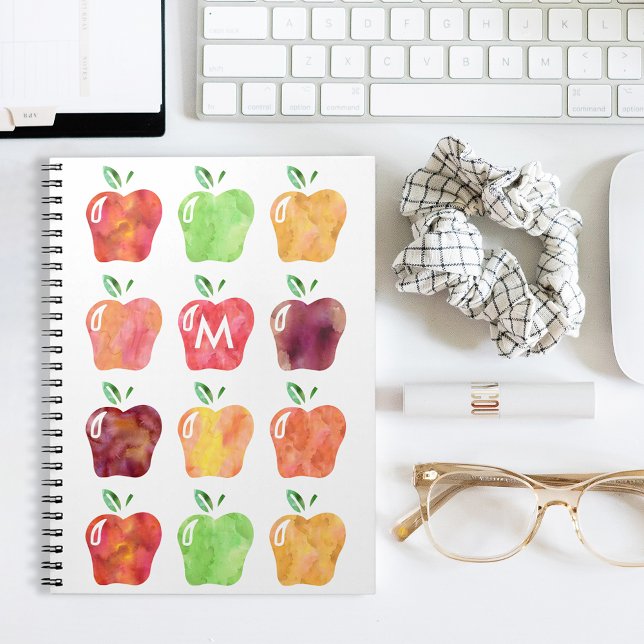 Erstmaliges Monogram-Notebook mit Aquarellfarbe Notizblock (Von Creator hochgeladen)