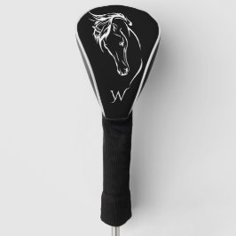 Erstmaliges Monogramm des modernen Schwarz-Weiß-Pf Golf Headcover