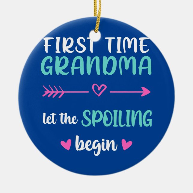 Erstmaliges Oma Ließ den verwöhnenden Anfang Neu 1 Keramik Ornament (Vorne)