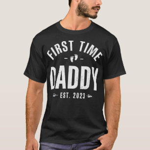 Erstmals Daddy Est 2023 Glücklicher Vatertag Männe T-Shirt