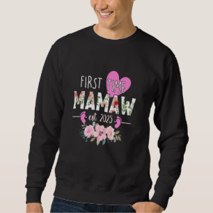 Erstmals Mamaw Est. 2025 für das neue Oma beförder Sweatshirt