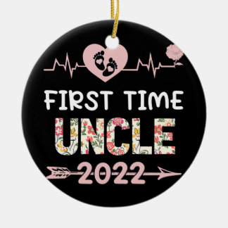 Erstmals Onkel 2022 Neuer Papa geworben Keramik Ornament