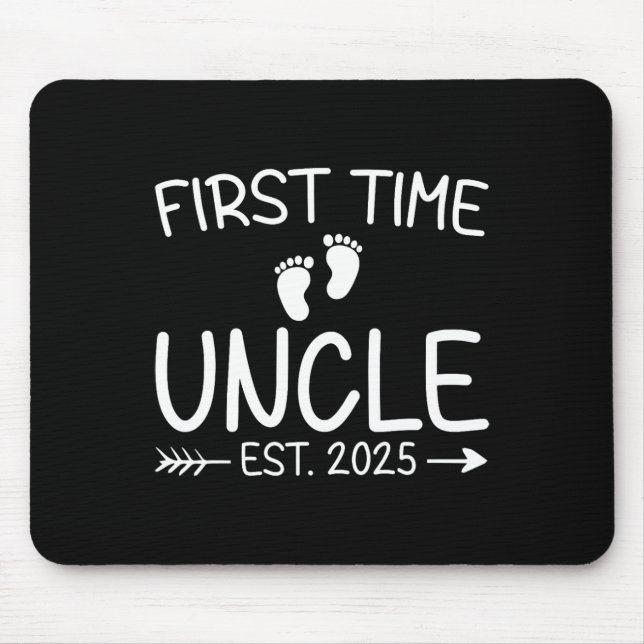 Erstmals Onkel Est. Vatertag 2025 Mousepad (Vorne)