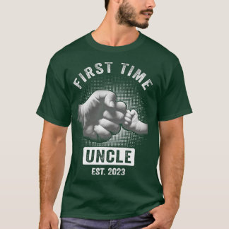 Erstmals Onkel New Onkel Est 2023 Geschenkväter D T-Shirt