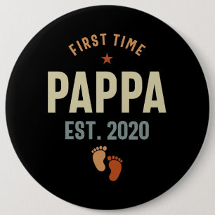 Erstmals Pappa Est 2020 Daddy-Geschenk Button