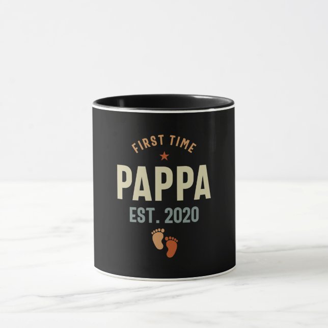 Erstmals Pappa Est 2020 Daddy-Geschenk Tasse (Zentrum)