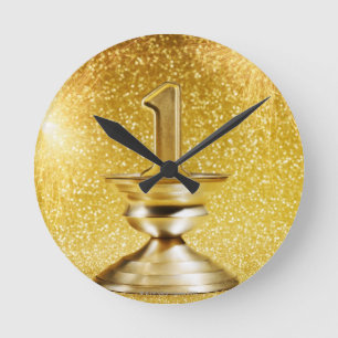 Erstplatz- Trophäe Runde Wanduhr