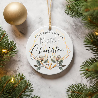 Erstweihnachtsfeier Verheiratete Keramik Ornament