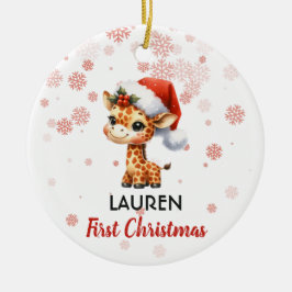 Erstweihnachtsgebäck niedlich Giraffe Keramik Ornament