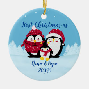 Erstweihnachtsgeschenk für Großeltern Keramik Ornament