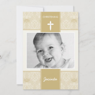 ERSUCHT FOTO CHRISTENING, hübschen 3P Einladung