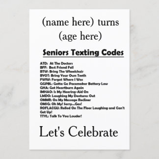 ** ERSUCHUNG DER BIRTHTAGSPARTEI DES SENIOR** EINLADUNG