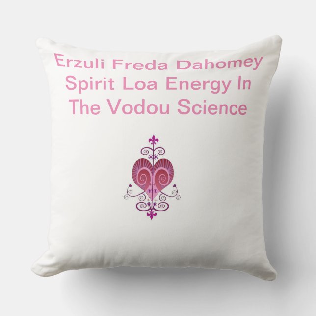 Ersuli Freda Dahomey Loa Spirit VeVe Trow Pillow Kissen (Vorderseite)