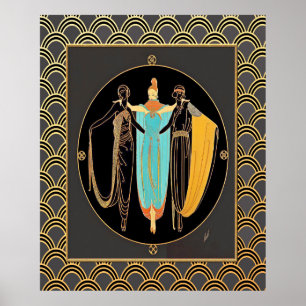 ERTE Art déco trois dames