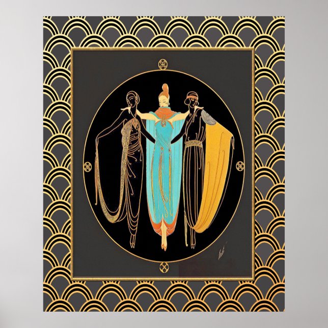 ERTE Art déco trois dames (Devant)