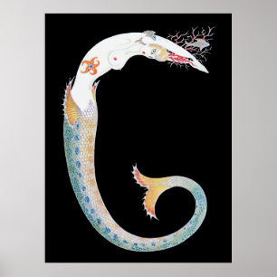 Erté - Der Buchstabe G aus der Alphabet Suite, 197 Poster