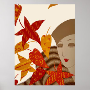Erté - Die Jahreszeiten, der Herbst Poster