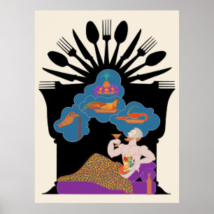Erté - Die Sieben Todsöhne Suite, Gluttony Poster