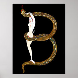 Erté - The Letter B aus der Alphabet Suite, 1976 Poster