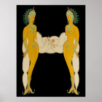 Erté - The Letter H aus der Alphabet Suite, 1976