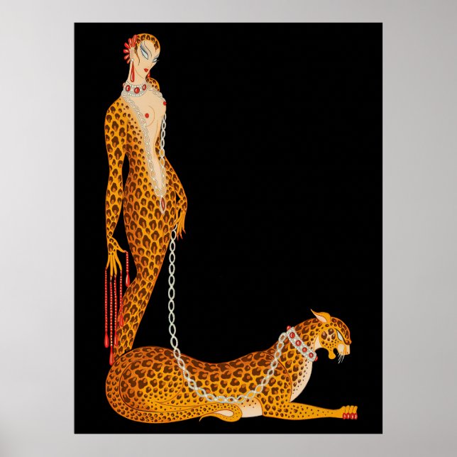 Erté - The Letter L aus der Alphabet Suite, 1976 Poster (Vorne)