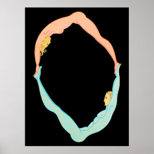 Erté - The Letter O von der Alphabet Suite, 1976 Poster