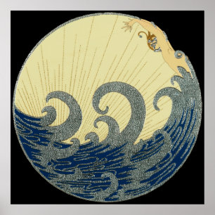 Erté - The Wave [Nachtversion] Poster